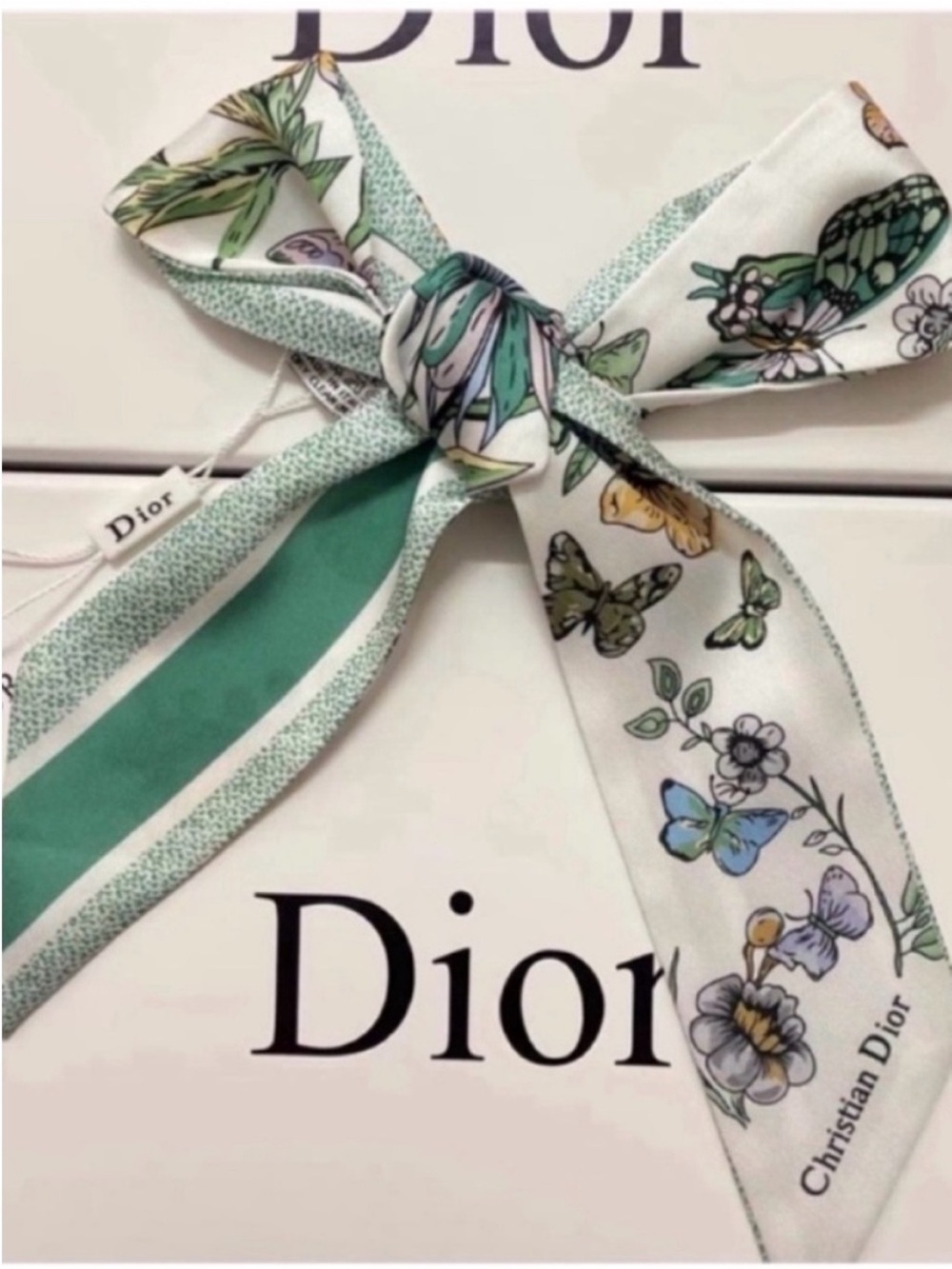Dior beauty gift silk scarf
